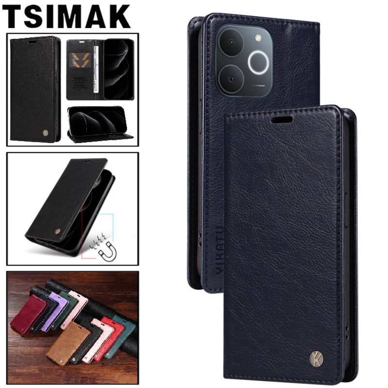 Realme Note 50 - Leren telefoonhoesje voor Realme P3 Note