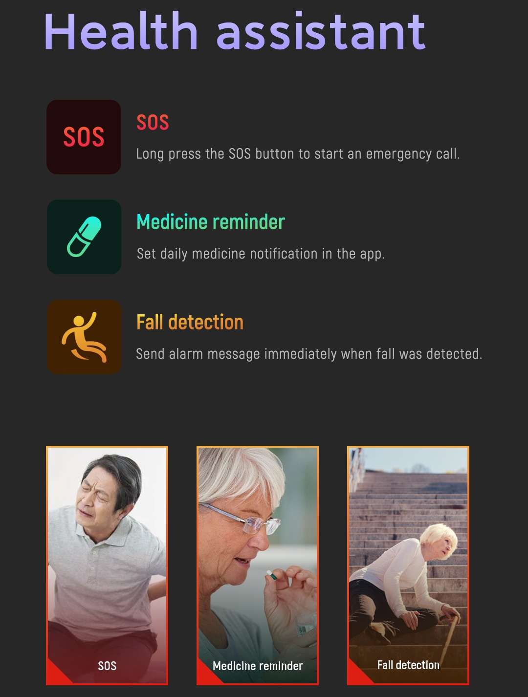 Valdetectie Smartwatch voor Se - Fall Detection Watch recensie en prijs